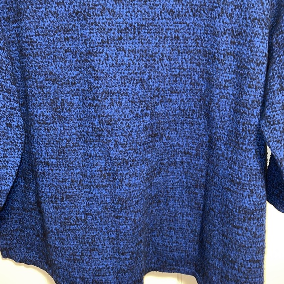 Croft & Barrow XXL Blue Black Wide Collar Shirt Blouse - Picture 5 of 12